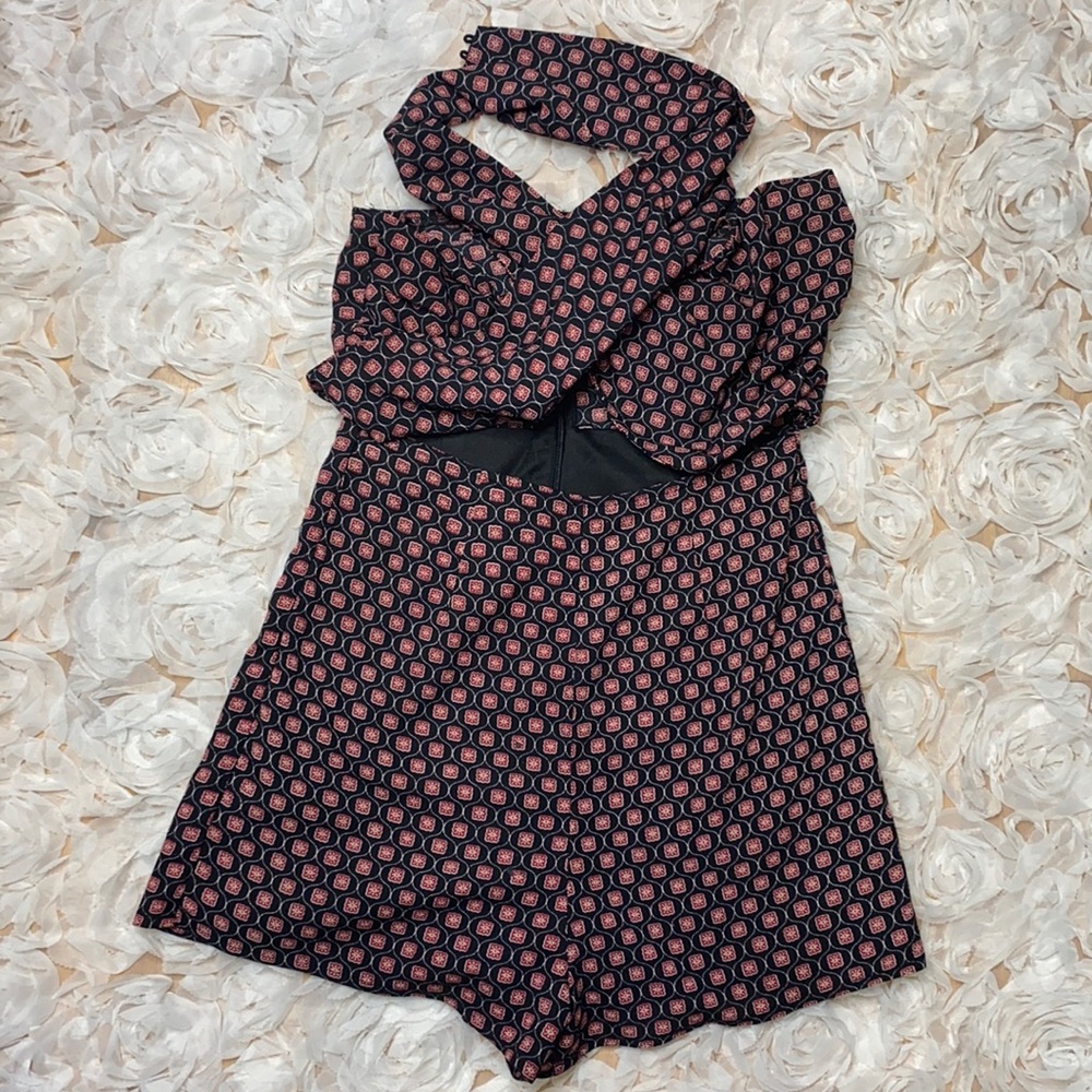 FASHION UNION Tall Playsuit with tie Neck. Size: 6